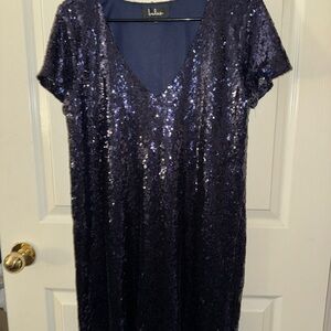 Lulu's Midnight Sequin Mini Dress